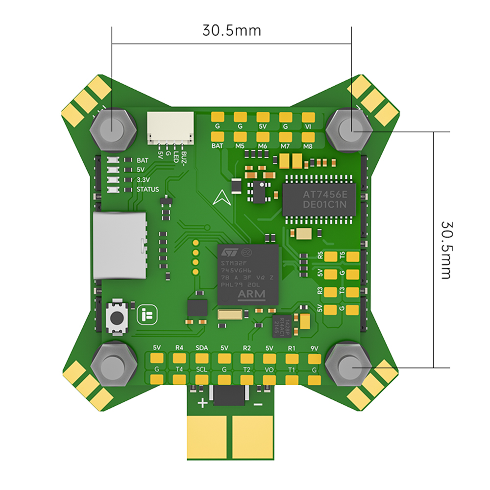 iFlight-BLITZ-F745-Flugsteuerung-305305mm-E55-55A-BLHeli_32-32Bits-4In1-Brushless-ESC-Stack-fuumlr-F-2018038-8